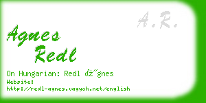 agnes redl business card